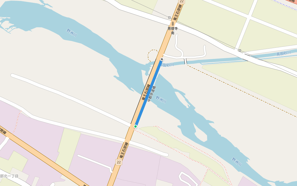 中郡歩道橋 walking route map in Konan