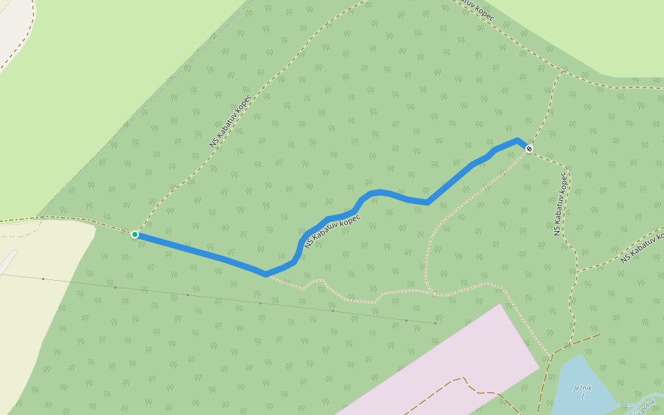 NS Kabatuv kopec walking route map in Krnov