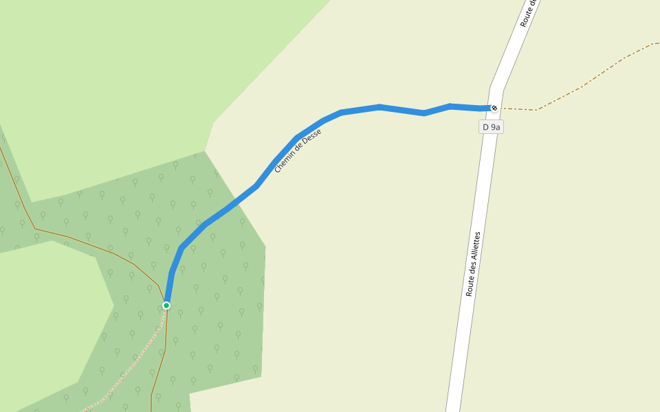 Chemin de Desse walking route map in Haut Valromey