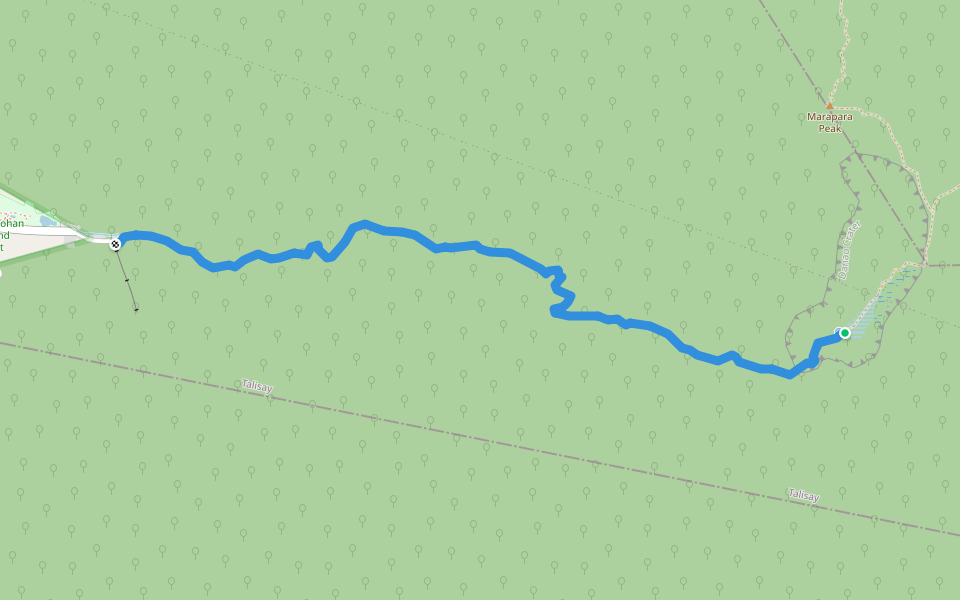 Campuestohan Trail walking route map in Talisay City