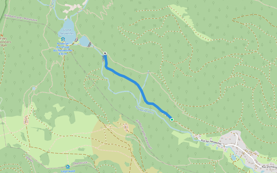 Chemin de pierres walking route map in Rimbach-prés-Masevaux