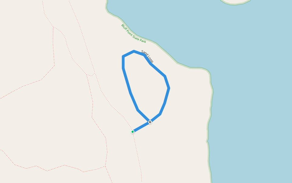 Sand Loop walking route map in Groton