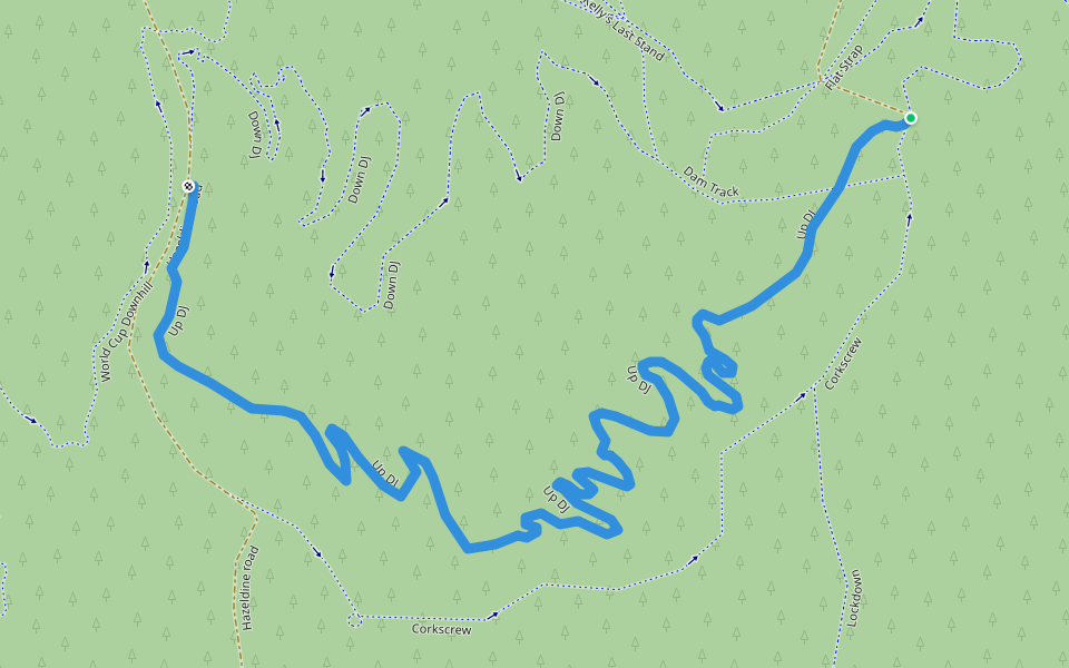 Up DJ walking route map in Bright