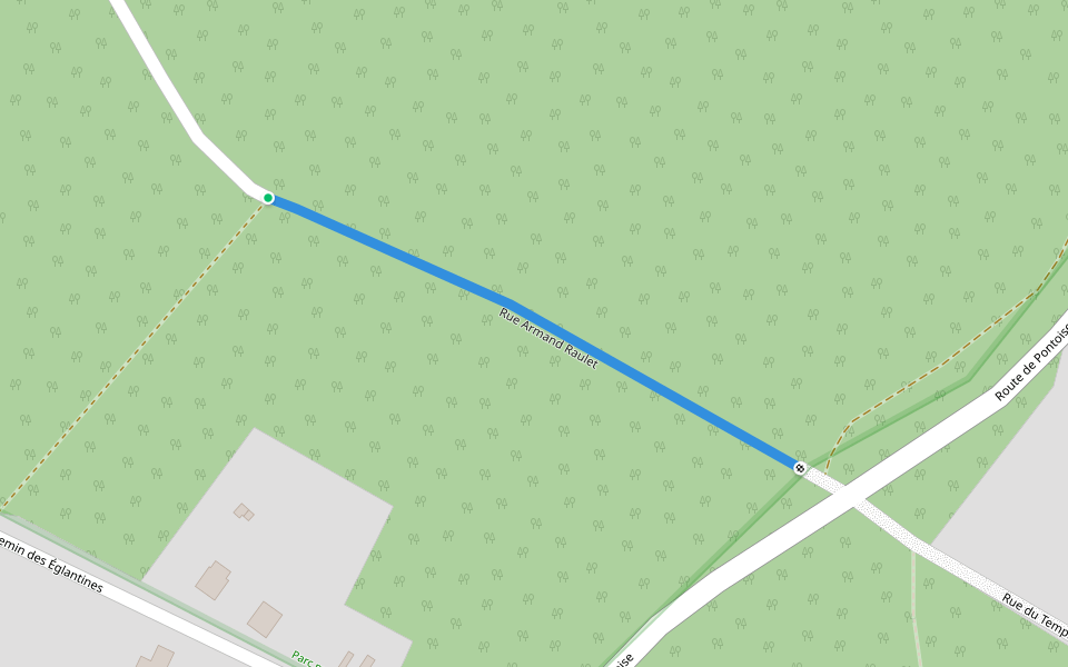 Rue Armand Raulet walking route map in Vaux-sur-Seine