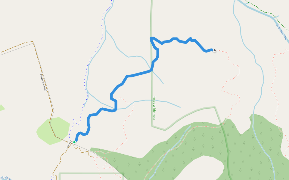 Trail 147 (FR 412) walking route map in San Ildefonso Pueblo