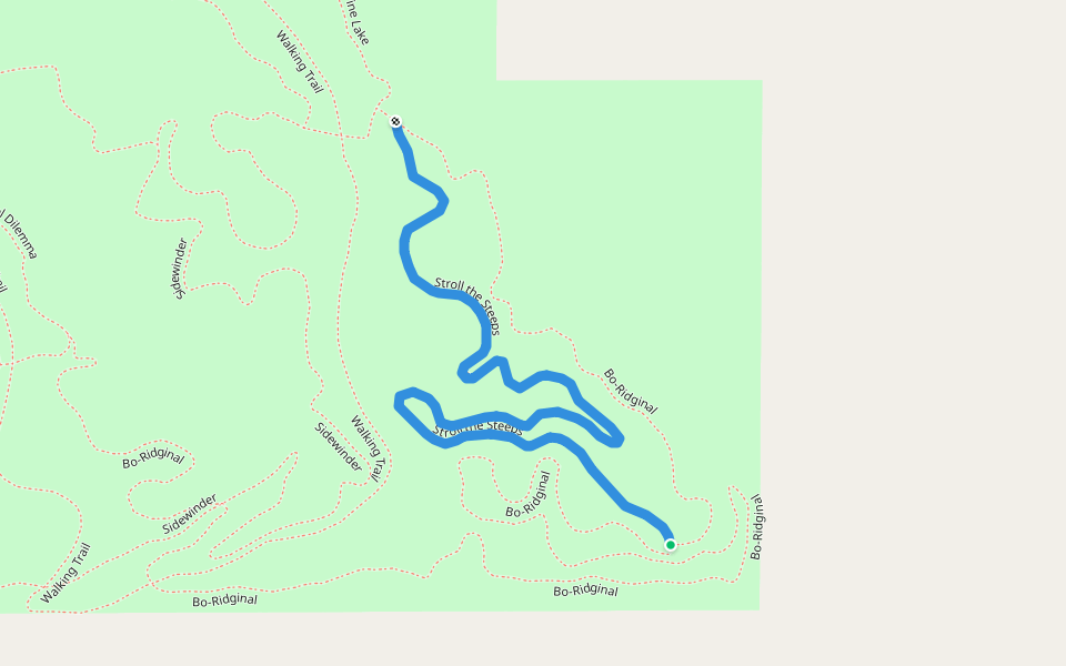 Stroll the Steeps walking route map in Boyne City