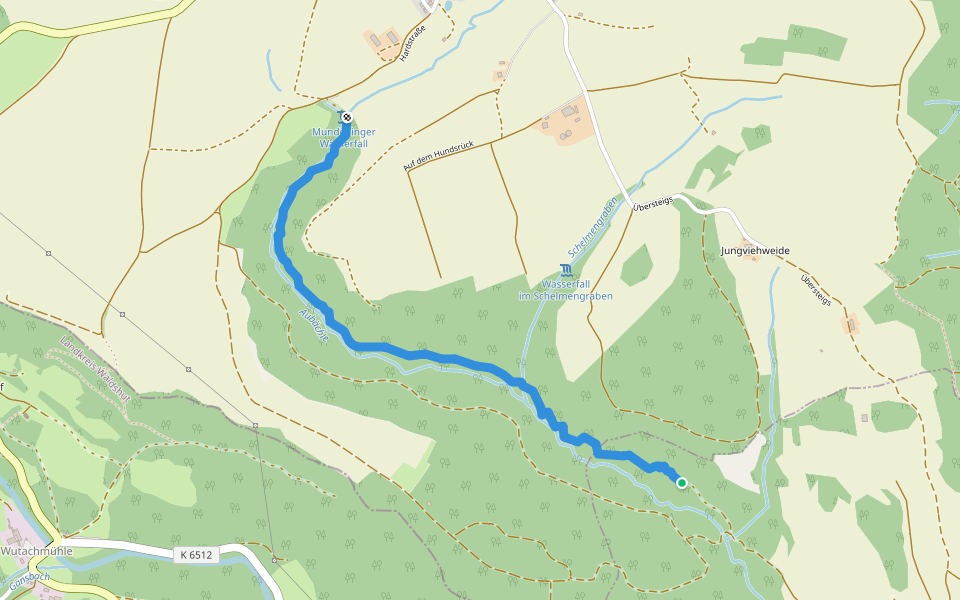 Beichtenhaldenweg walking route map in Blumberg