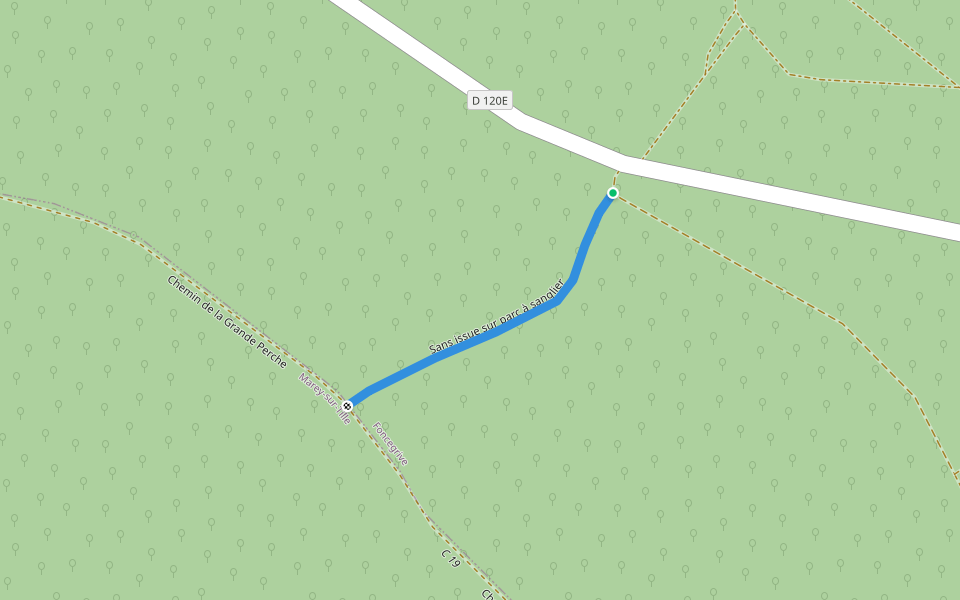 Sans issue sur parc à sanglier walking route map in Foncegrive