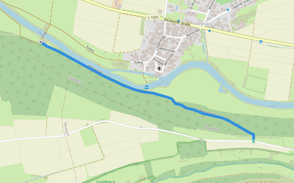 Klepsautrail walking route map in Dörzbach