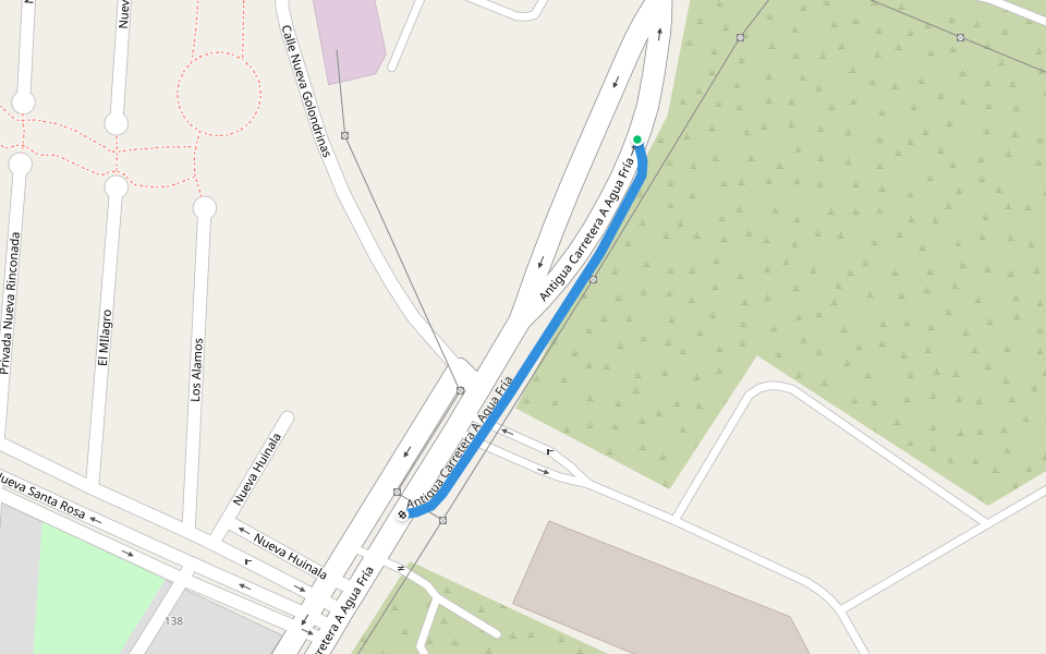 Antigua Carretera A Agua Fría walking route map in Ciudad Apodaca