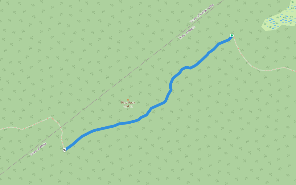 Wakely Brook Trail walking route map in Wells