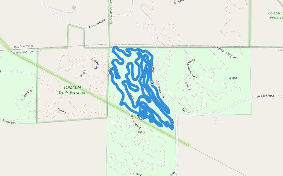 Loop 1 walking route map in Boyne City