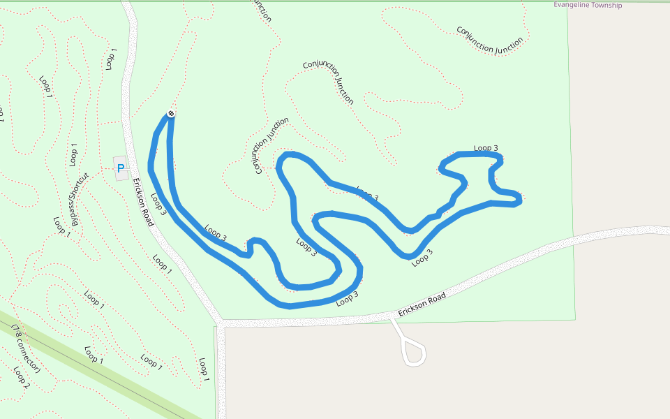 Loop 3 walking route map in Boyne City
