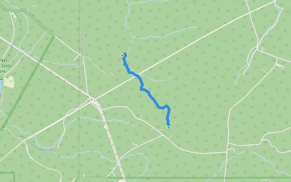 Cut Off Trail walking route map in Clearfield