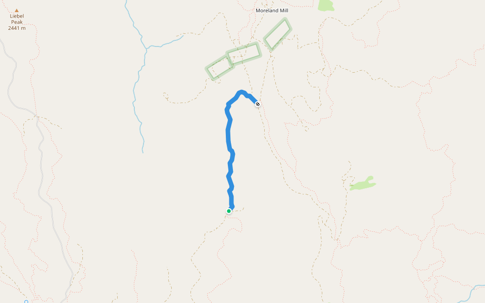 Alaska Flat Trail walking route map in Weldon