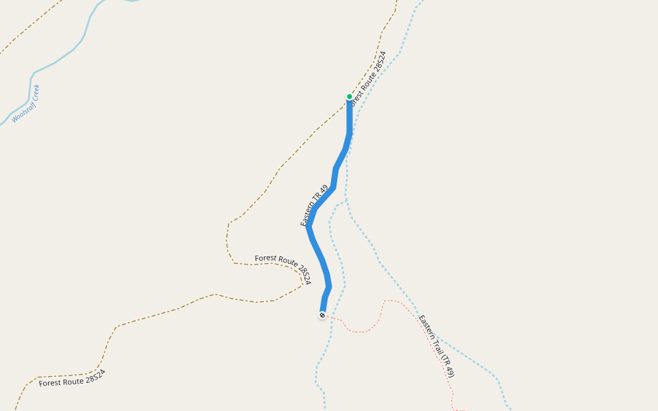 Eastern TR 49 walking route map in Weldon
