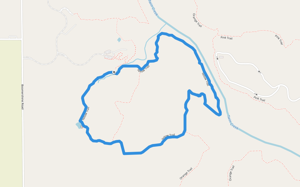 Yellow Trail walking route map in Germantown