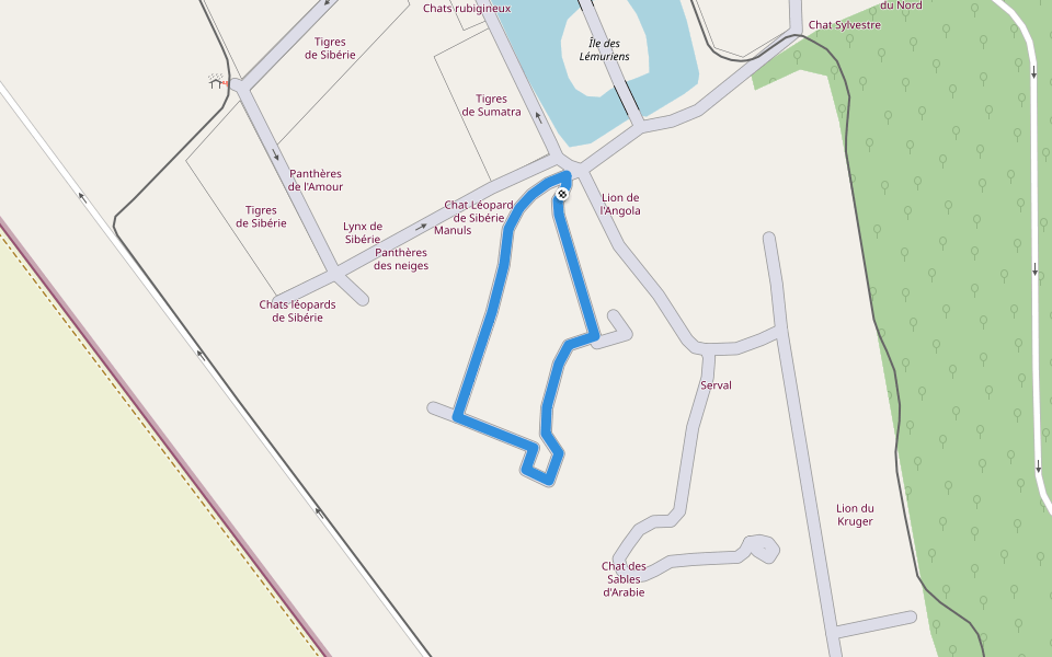 Circuit Américain walking route map in Lumigny-Nesles-Ormeaux
