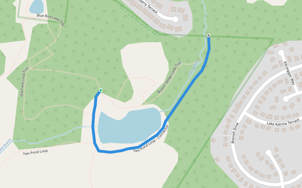 Two Pond Loop - Connector walking route map in Montgomery Village
