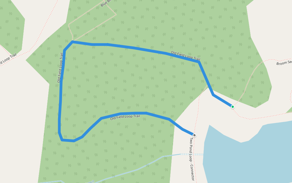 Old Field Loop Trail walking route map in Montgomery Village