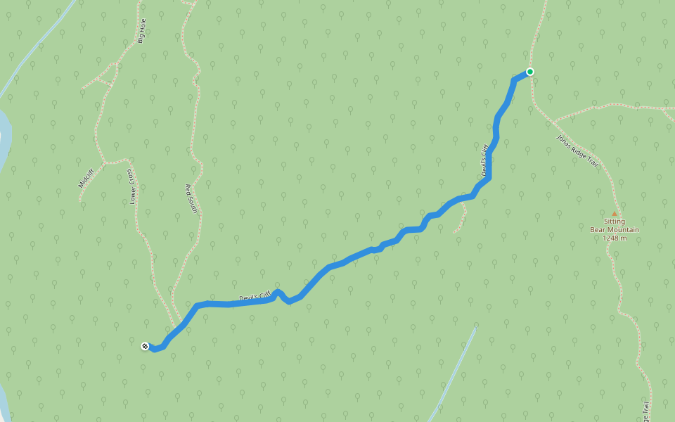Devil's Cliff in North Carolina | Walking Map