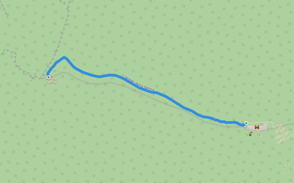 Sentier Yema Yamna طريق يما يامنة walking route map in Béjaïa