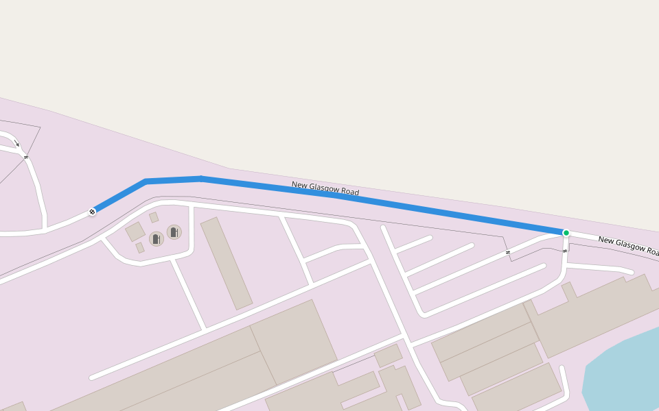 New Glasgow Road walking route map in Verulam