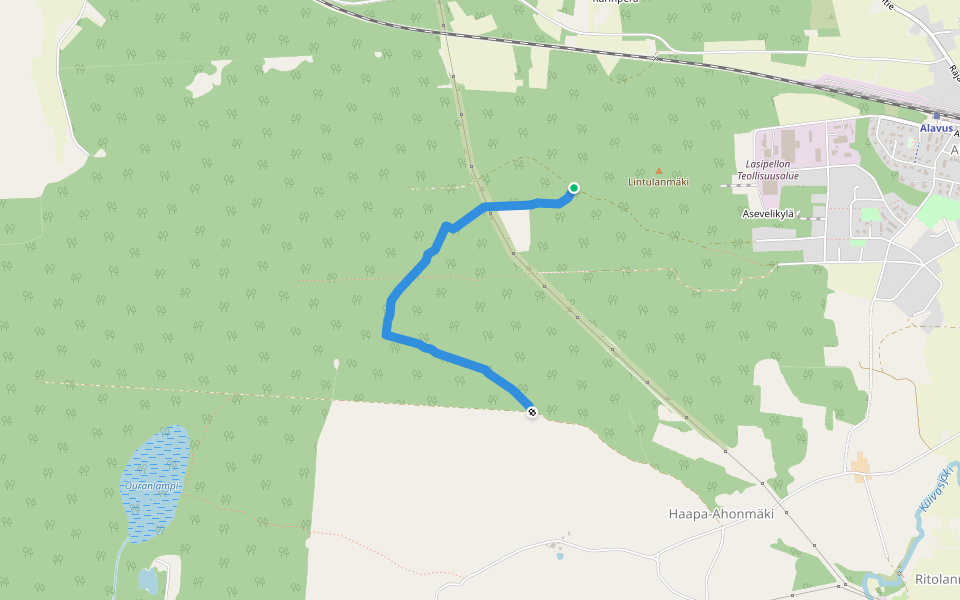 Karhunkierros walking route map in Karinperä