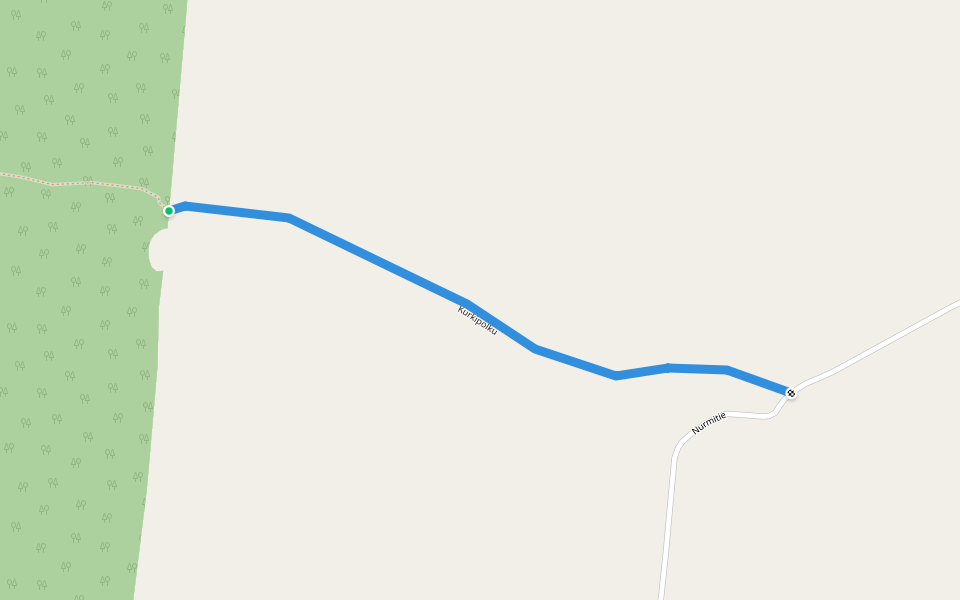 Kurkipolku walking route map in Alavus