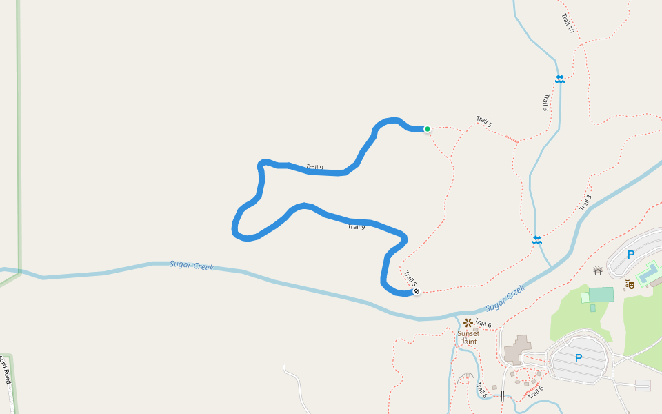 Trail 9 walking route map in Bloomingdale