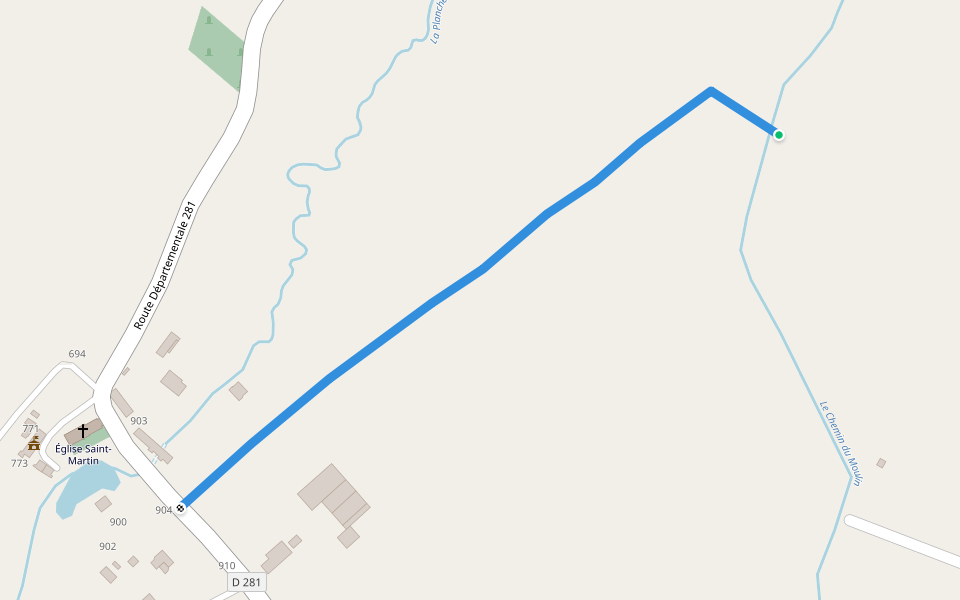 Chemin de Vauville à Touques walking route map in Vauville