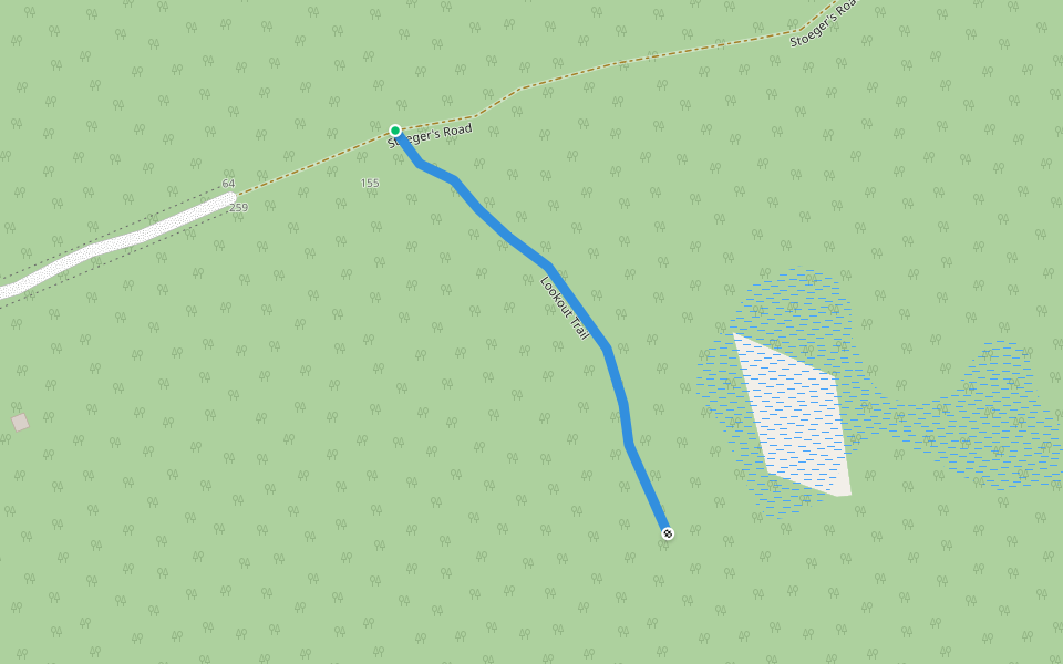 Lookout Trail walking route map in Kearney