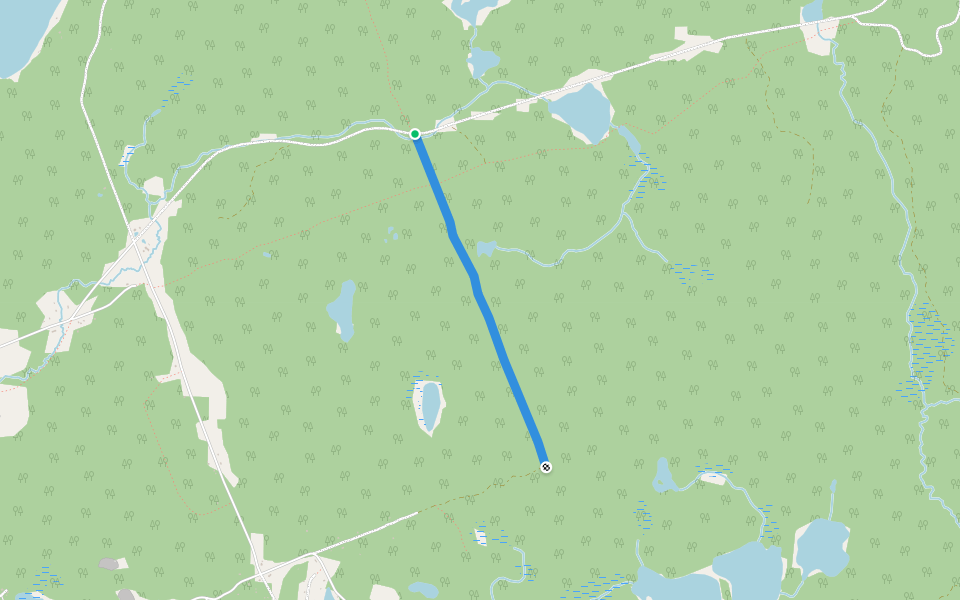 Bare Rock Trail walking route map in Kearney