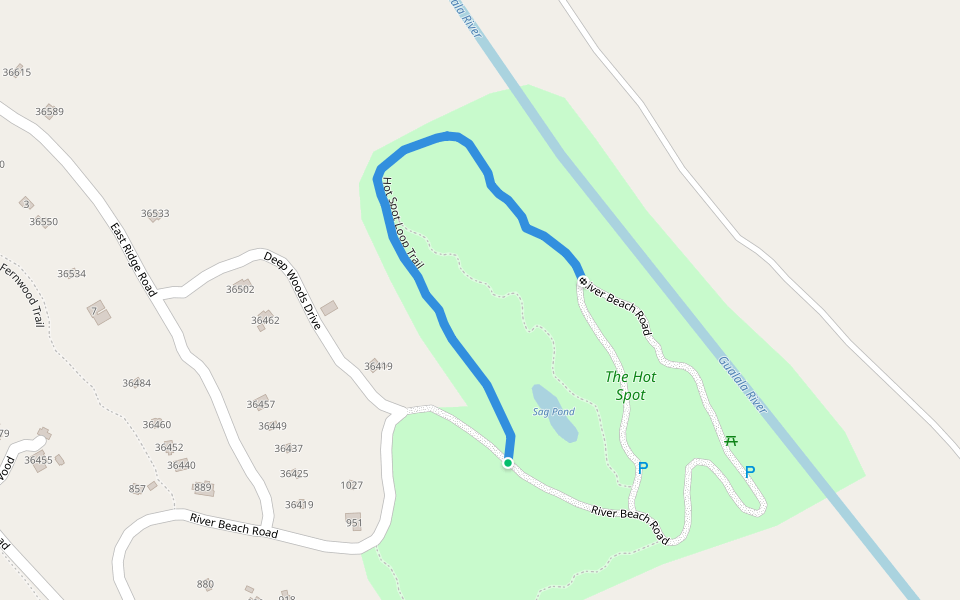 Hot Spot Loop Trail walking route map in Annapolis