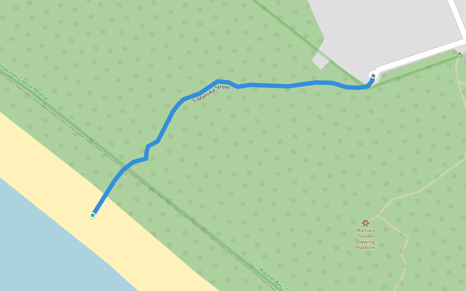 5-Manuka St walking route map in Sandy Point
