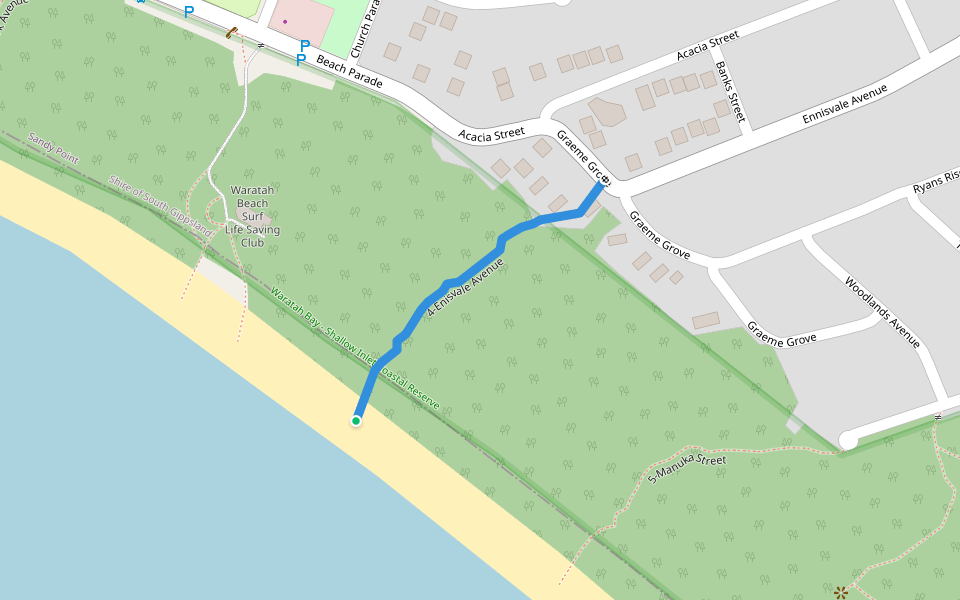 4-Enisvale Ave walking route map in Sandy Point