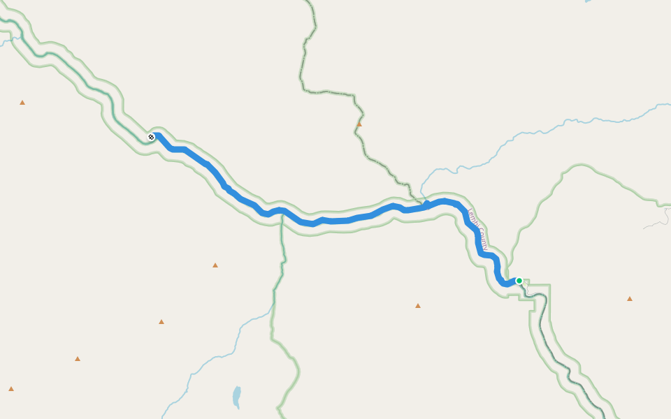 Lower Salmon River Trail walking route map in North Fork
