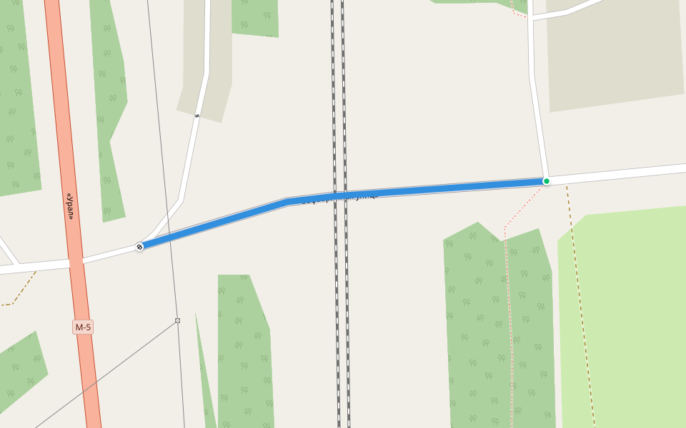 Зафабричная улица walking route map in Ryazan'