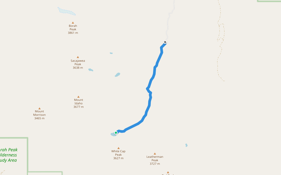 Pass Lake Trail walking route map in May