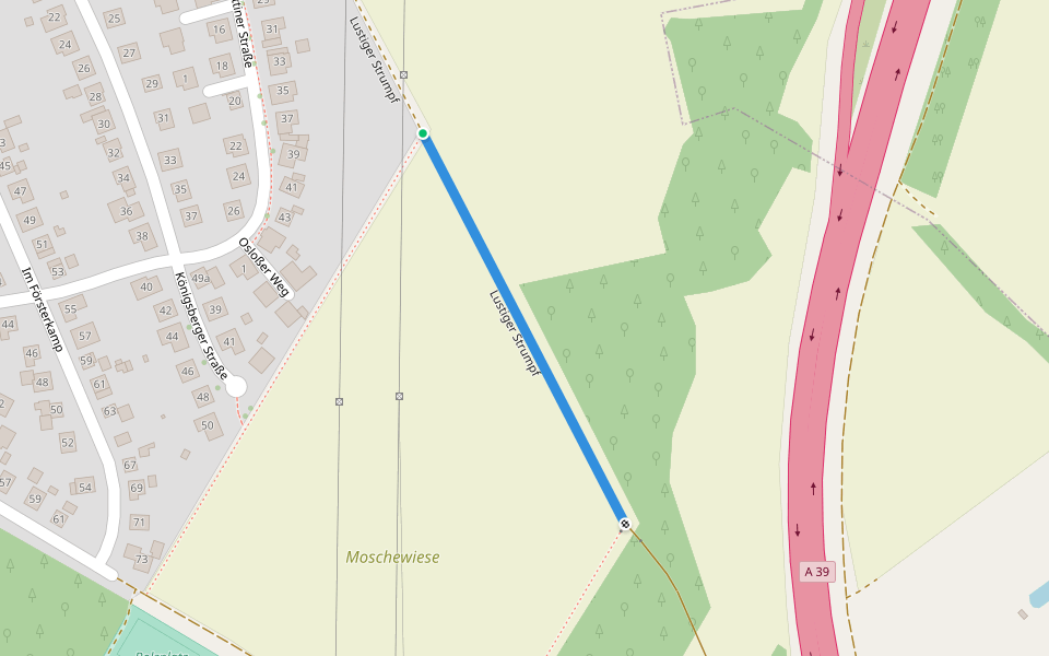 Lustiger Strumpf walking route map in Weyhausen