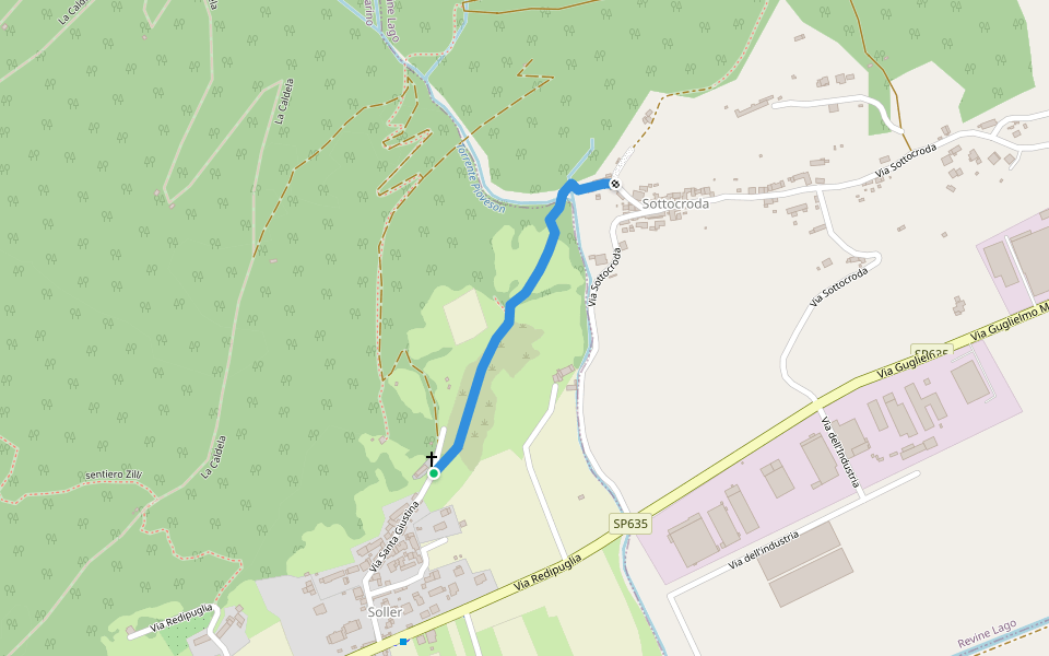 Sentiero 1035 "Antica via maestra Serravalle" walking route map in Soller