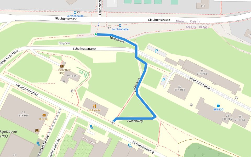 Zwidenweg Walking And Running Trail Zürich Pacer