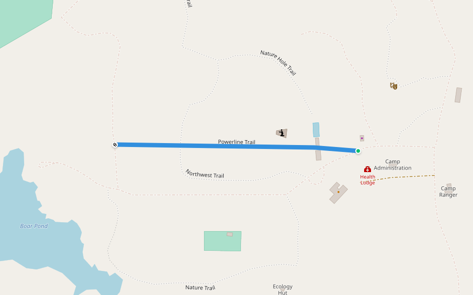 Powerline Trail walking route map in Cleveland