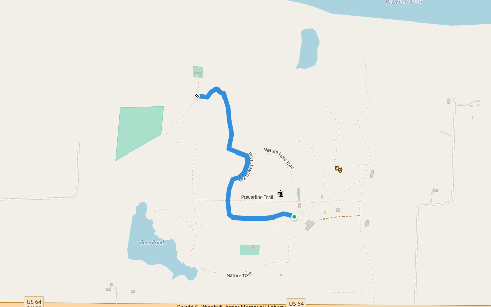 Northwest Trail walking route map in Cleveland