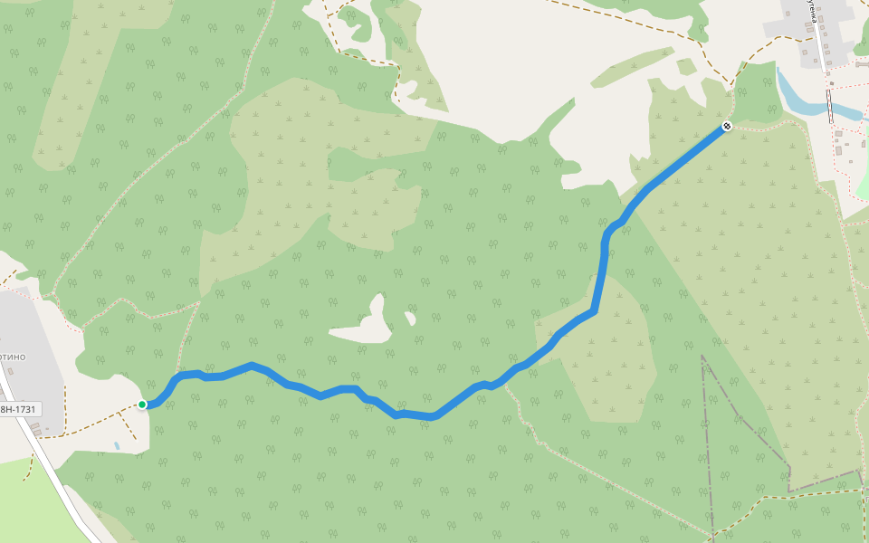 Василево - Сотино walking route map in Sotino