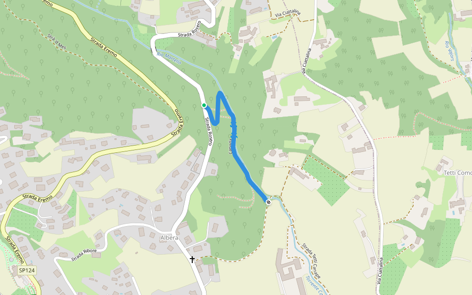 Canada walking route map in Pecetto Torinese