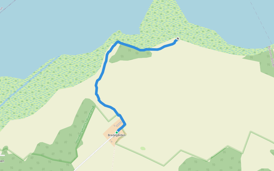 Hångerleden walking route map in Hånger