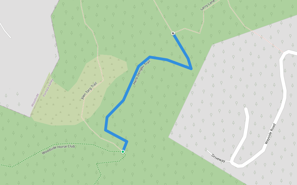 Herb Dengler Trail walking route map in Portola Valley