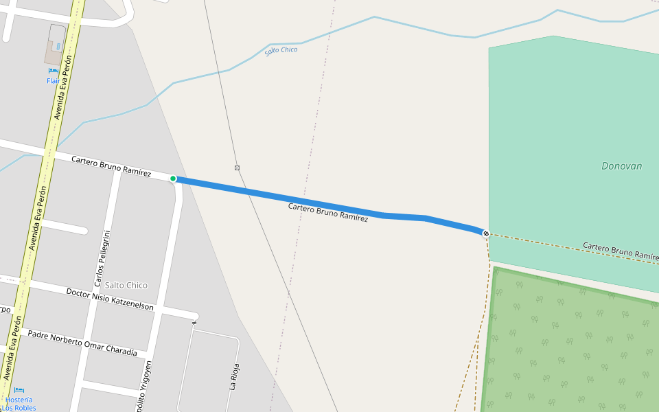 Cartero Bruno Ramírez (ex 161 Este) walking route map in Concordia