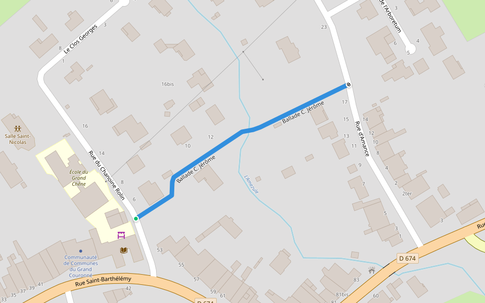 Ballade C. Jérôme walking route map in Champenoux